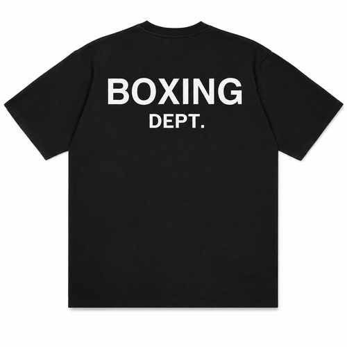 Boxing Dept. Tshirt Black White