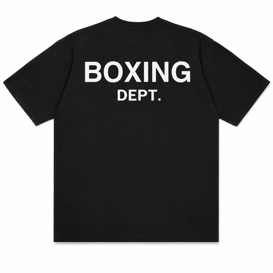 Boxing Dept. Tshirt Black White