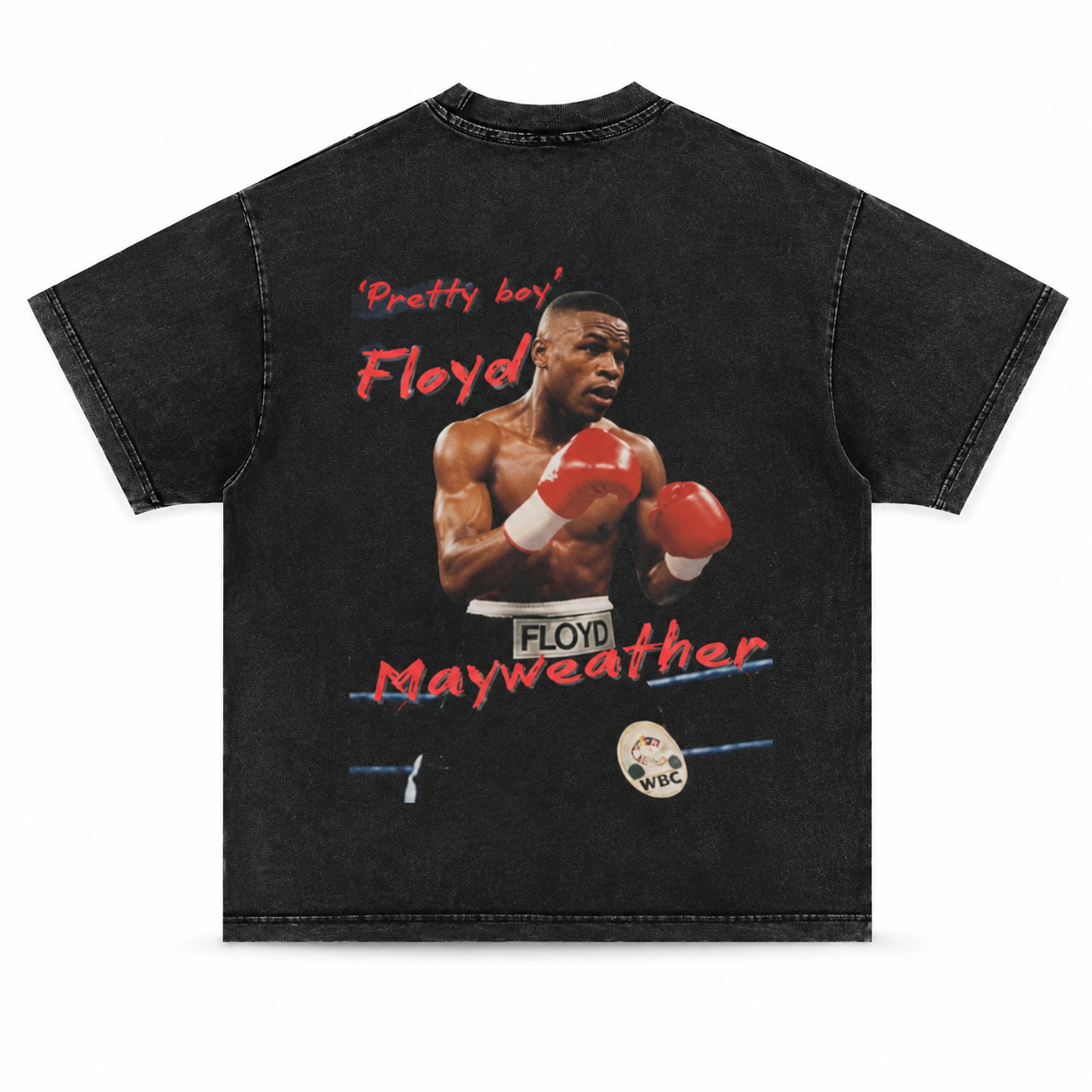 Floyd "Pretty Boy" Maywetaher Tshirt Black Washed