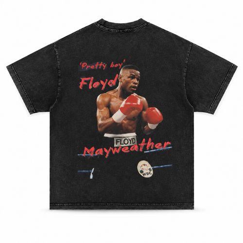 Floyd "Pretty Boy" Maywetaher Tshirt Black Washed
